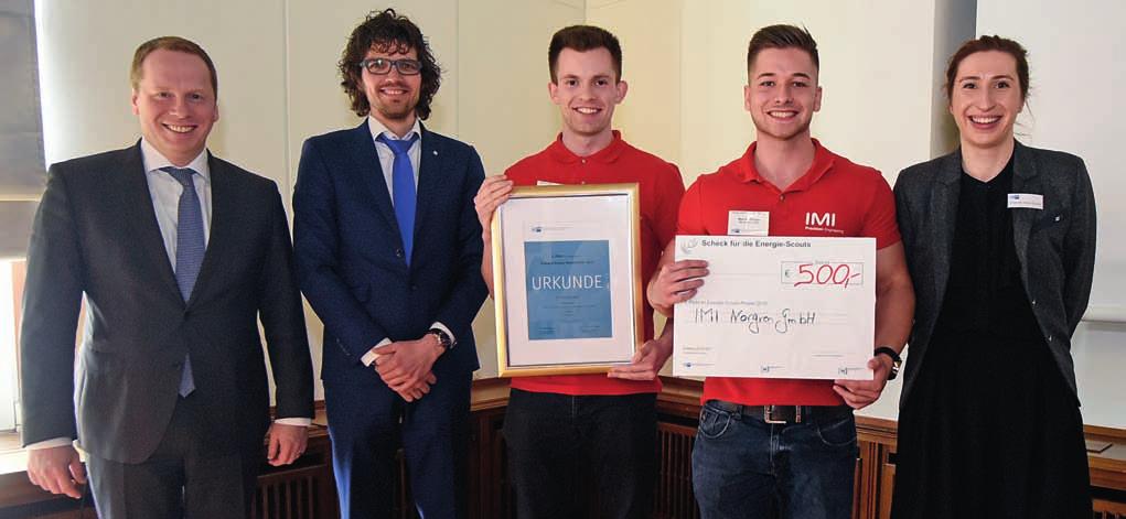 Wirtschaft und Region Das diesjährige Siegerteam der IMI Norgren GmbH. Foto: Ullrich Sorbe Energie-Scouts Niederrhein 3.