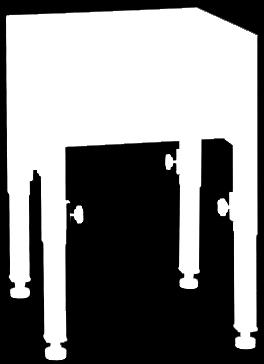 Schubladen und Ölauffangplatte B = 510 mm, T = 540 mm, H = 550-750 mm Verstellbare Füsse 200 mm