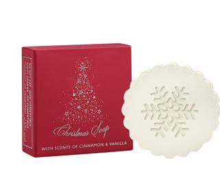 BEZAUBERNDER WEIHNACHTSDUFT Aromatische Weihnachtsseife Die Pfl egeseife mit besinnlicher Zimt- und Vanillenote lässt Sie in eine