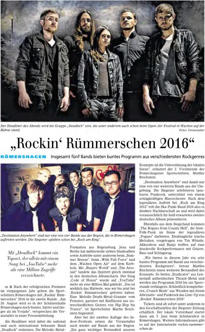 Rockin Rümmerschen 2016 Siegener Zeitung