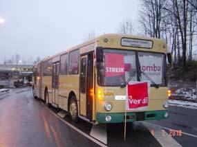 Wie schon 2008 mit HB213 hat wieder einmal ein AND-Bus als rollendes Streikbüro ausgeholfen.
