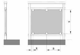 Bis breite < 2 m können mögliche Formänderungen der Balkonplatte durch die Gummiprofile in den Klemmhaltern aufgenommen werden. Die Befestigung der Klemmhalter an den Geländerprofilen erfolgt z. B. mit Hilfe von Einnietmuttern M8 oder über die Anordnung von entsprechenden Gewindebohrungen in den Geländerprofilen.