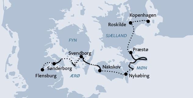 schließen Hin- und Rückreise: Für alles ist gesorgt! Das Anreisepaket umfasst: Bahnreise 2. Kl. ab Ihrem Heimatbahnhof im DB-Netz nach Flensburg und ab Kopenhagen via Hamburg inkl.