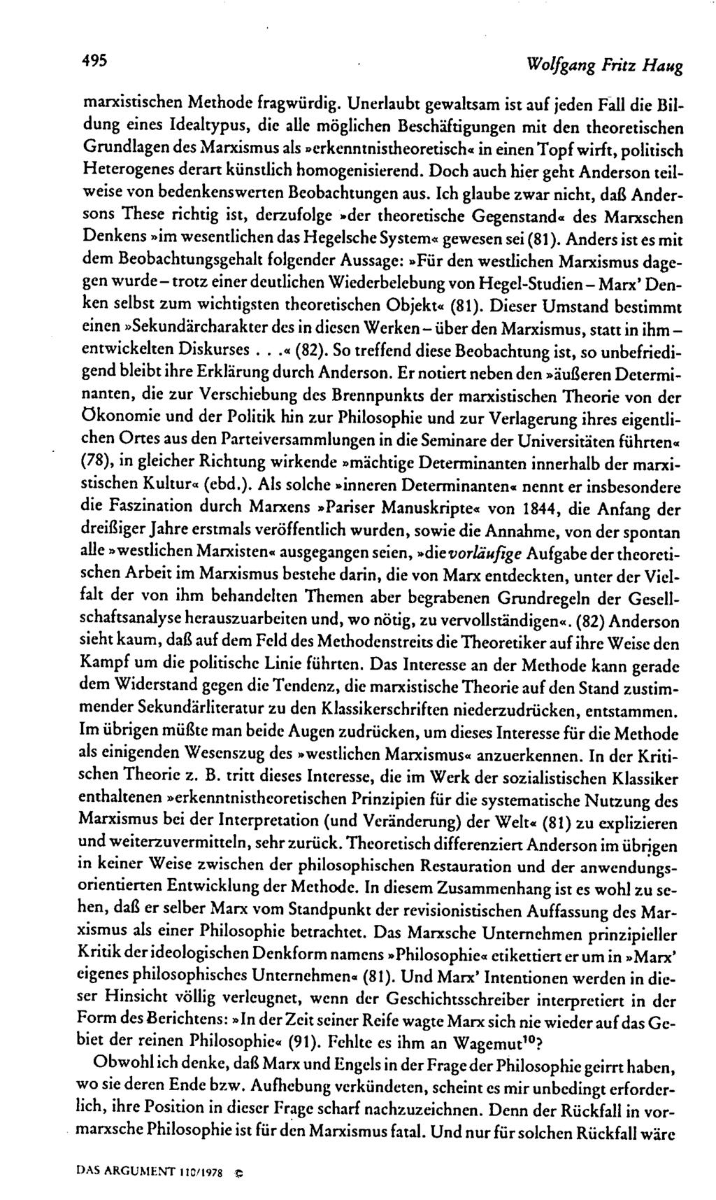 49!> Wolfgang Fritz Haug marxistischen Methode fragwürdig.