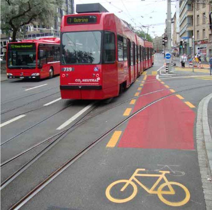 trams and cycling Bern, as many other cities, planned (still plans) to expanse the tram system
