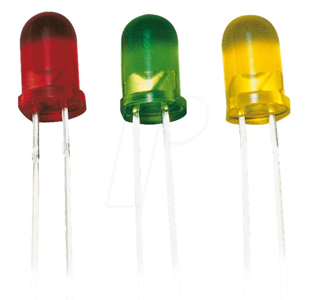 12.11.55mm LED Abbildung 47: 5mm LED niedriger Preis verschiedene Farben möglich niedriger Energieverbrauch Einbau gepolt Widerstände nötig muss gelötet werden 12.