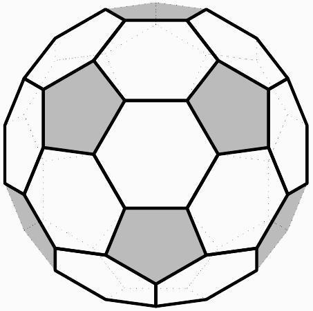 Aufgabe 8 Fussbälle werden oftmals aus 12 fünfeckigen und 20 sechseckigen Lederstücken zusammengenäht (s. die folgende Abbildung).