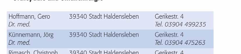 039201 22851 Kinderchirurgie Schneider, Michael 39340 Stadt Haldensleben Gerikestr. 4 Tel.