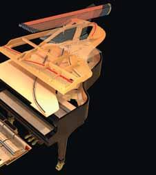 Alle Details der Tonerzeugung eines akustischen Flügels, von der Bewegung der Hämmer bis hin zum Schwingungsverhalten der Saiten werden vom V-Piano TM mit größter Präzision nachgebildet.