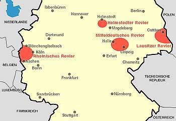 Brown Coal Mining Districts in Germany today (2015) Helmstedt-District 1,8 million tons/year 2,9 TWh / 390 MW Rheinland-District 93,6 million tons/year 77,5 TWh / 11.