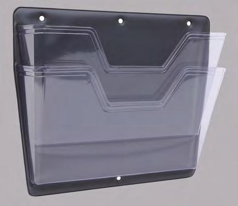Sichtbox mit 2 Fächern für Belege im Format DIN A4 quer B = 360 mm, H = 295 mm, T = 80 mm Farbe: umbragrau Best.
