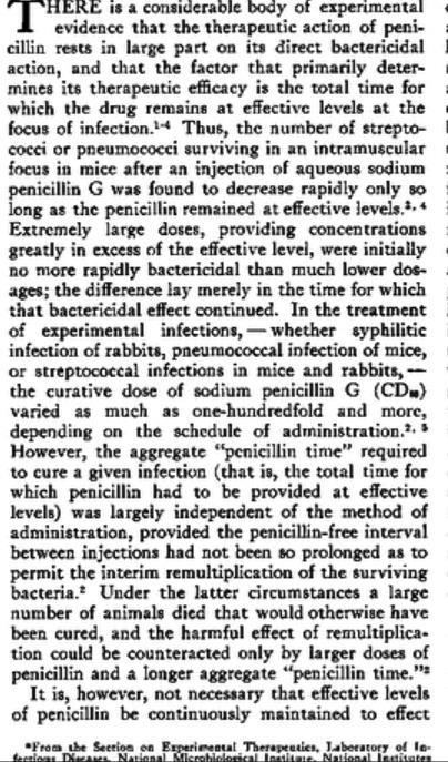 Zeit im effektiven Bereich Penicillin freie Intervalle reduzieren / vermeiden max. Dosis weniger interessant Mortalität Eagle, H et al. "Continuous vs.