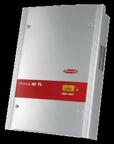 Wechselrichter Fronius IG TL serie Der serie Fronius IG TL vereint alle Vorteile eines trafolosen wechselrichterkonzepts mit dem hohen Innovations- und Qualitätsanspruch von Fronius.
