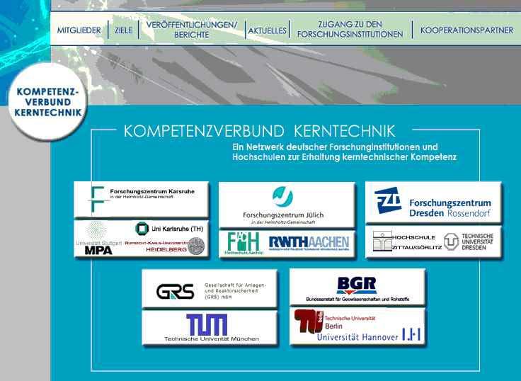 Kompetenzverbund Kerntechnik http://nuklear-server.ka.fzk.de/kompetenzverbund/start.