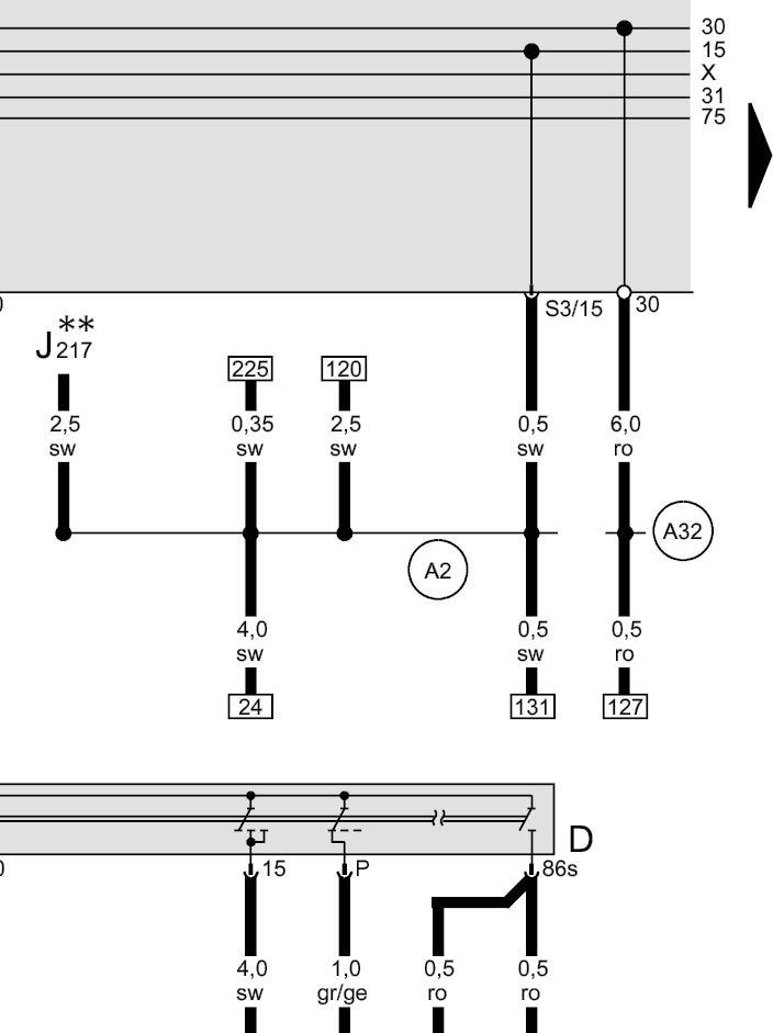 Getriebe J429 - Steuergerät für Zentralverriegelung R - Radio T8f - Steckverbindung, 8-fach, schwarz, Radiostecker III T15v - Steckverbindung, 15-fach, orange,