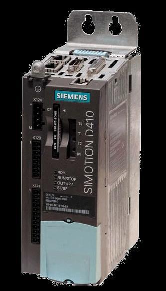 SIMOTION D410-2 add on zu SINAMICS S120 1- und 3-phasig SIMOTION D410-2 ist eine Einachssteuerung, die in Kombination mit den SINAMICS S120 AC/AC Leistungsteilen betrieben werden kann.