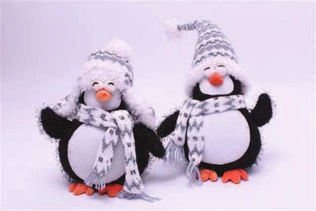 Schal : 89066 Stoff-Pinguin mit Mütze
