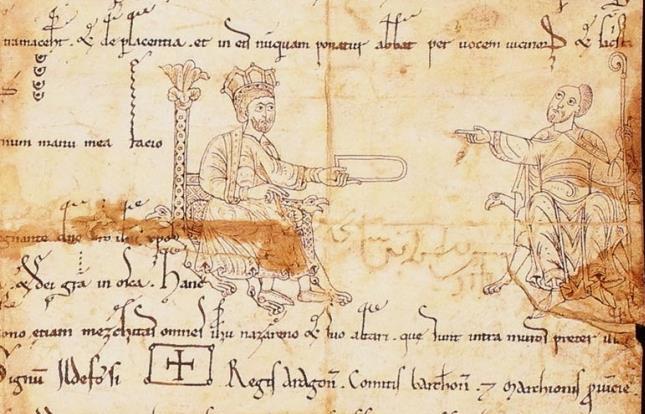 Urkunde Pedros I. von Aragon 1098 für Bf. Pedro v.
