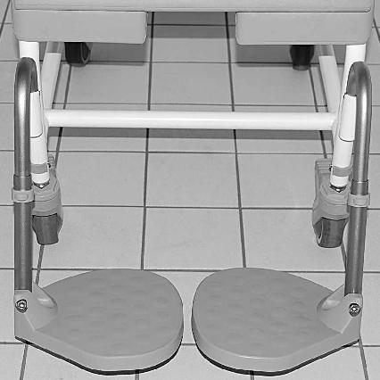 GEBRAUCHSANWEISUNG:M2-GAS-TIP DUSCH/TOILETSTUHL Stuhl ist geeignet für Personen beim Baden/Duschen und Toilettenbesuch.