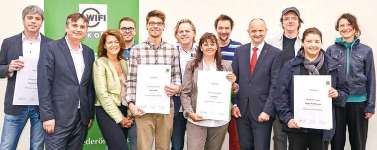 32 Branchen Premiere für Diplomlehrgang Wirtschaftsfilm Sechs Wirtschaftsfilmprofis konnten im WIFI Niederösterreich erfolgreich ihre Abschlussprüfung ablegen.
