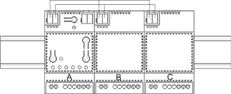 Universaldimmer-Erweiterung B2 Schraubklemmen zum Anschluss / Weiterschleifen des N-Leiters B3 Schraubklemmen zum Anschluss / Weiterschleifen des L-Leiters B4 Schraubklemmen zum Anschluss der Last B5