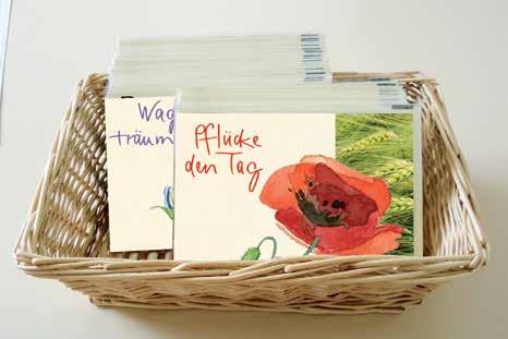 EDITION Karten und Geschenkpapier Text auf der Rückseite: Pflücke den Tag und geh behutsam mit ihm um Es ist dein Tag Zeit genug ihn zu einem