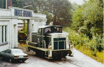 Bis zur Einstellung des Betriebs 1952 wurde Schotter über eine Schüttanlage verladen.