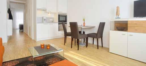 Die beiden unterschiedlich großen Wohnungen (Ein- und Zweizimmerapartment) sind hochwertig möbliert und verfügen über eine komplette Ausstattung inklusive Küche.