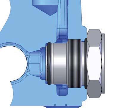 Druckölweiterleitung Druckölweiterleitungsnippel SG25 Der Nippel aus der Serie SG25 wird für eine Reihenmontage von Ventilblöcken genutzt, wenn die Blöcke durch Rohre oder Schläuche verbunden sind.