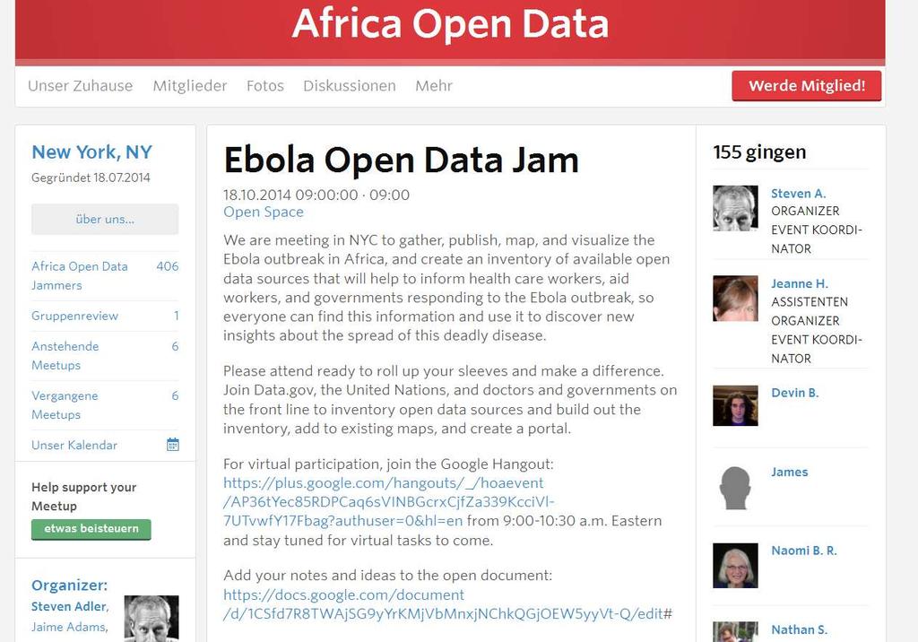 Ebola Open Data Jam,