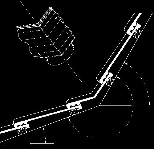 3 4 5 Höhenüberdeckung Höhenüberdeckung Anordnung Die Mansard- und e an den Dachknick anhalten und darauf achten, dass der Knickpunkt des Dachsteins etwa in der Winkelhalbierenden des