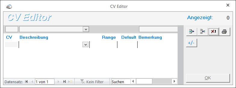 CV Filename Exportiert wird in das in den Optionen definierte Export Verzeichnis, dort in das Unterverzeichnis CVTextdatei.