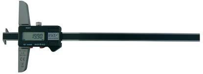 Digital-Tiefenmeßschieber DIN 862 mit Spitze auswechselbarer Stift Ø 2 x 8 aus rostfreiem Stahl / inch umschaltbar Ablesung 0,01 / 0,0005" große (6 ) Ableseziffern