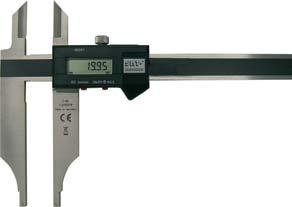 Digital-Werkstattmeßschieber DIN 862 aus rostfreiem Stahl / inch umschaltbar Nullpunktsetzung an jeder Stelle Ablesung 0,01 / 0,0005" große (6 ) Ableseziffern Hold-Funktion (Meßwertfeststellung)