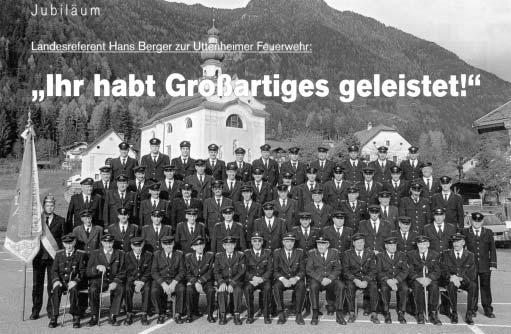 AUS DER PRESSE Landesreferent Hans Berger zur Uttenheim Feuerwehr: Ihr habt Großartiges geleistet! Die Freiwillige Feuerwehr Uttenheim wurde vor 110 Jahren gegründet.
