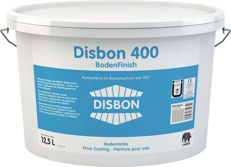 Disbon 400 BodenFinish Einkomponentige, abriebfeste Dispersionsbeschichtung für Bodenflächen innen und außen. Zugelassen für Ölauffangwannen im Innenbereich.