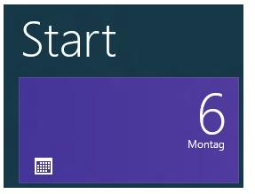 84 Kalender start A Klicken Sie im Startbildschirm auf die App Kalender.