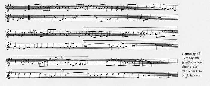 Die üblichste Notationsform im Jazz ist das Leadsheet. Es beschreibt den Ablauf einer Form, die für Melodie und Solospiel wiederholt wird.