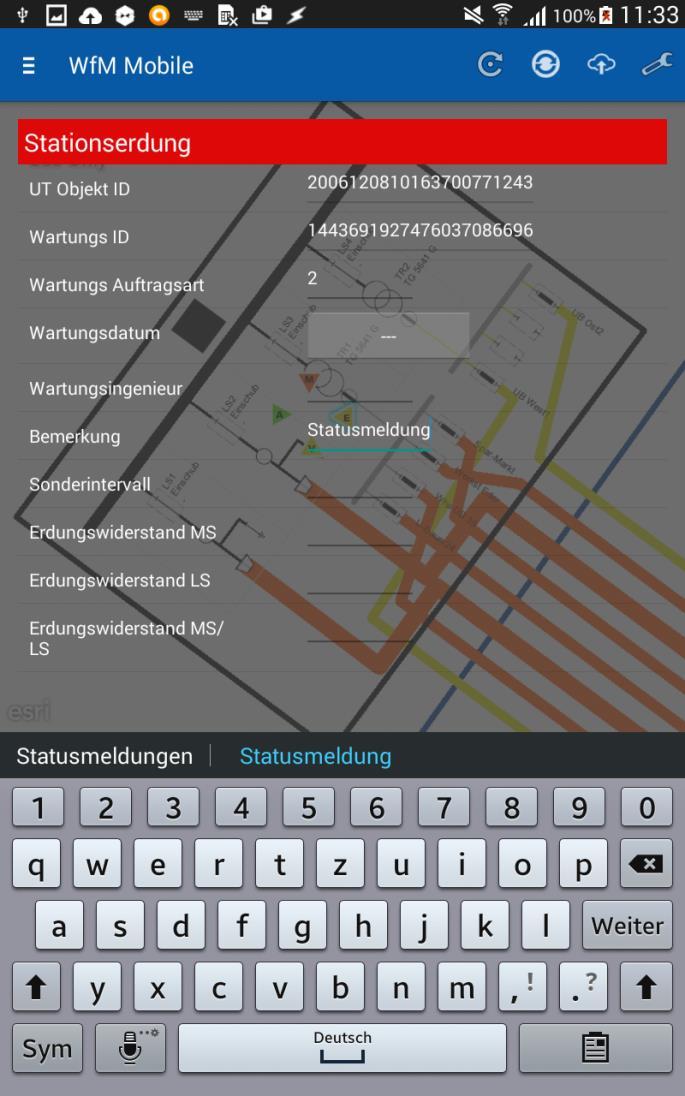 GIS Patcher Felderfassung Erfassung von Statusmeldungen Objektspezifische