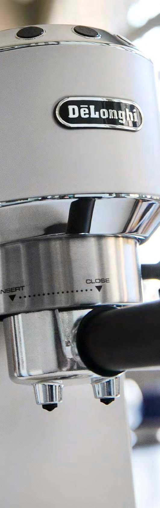 KAFFEE ESPRESSOMASCHINEN Für Liebhaber der Zubereitung und des Genusses traditioneller italienischer Kaffeespezialitäten ist eine Espresso-Siebträgermaschine von De Longhi unabdingbar: Abgeleitet von