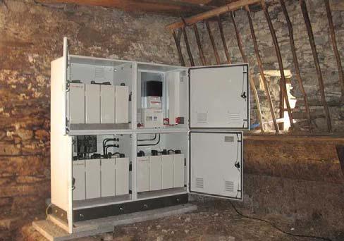 Salgesch, Wallis - Schweiz SB Modular: Systemspannung: 24 V DC / 230 V AC Solar: 540 Wp Akku: 15 kwh