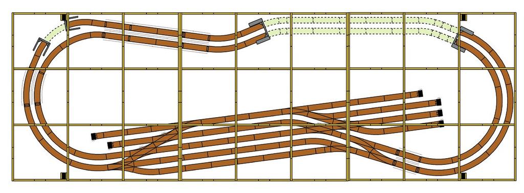 Rahmenunterbau Unterbau Auch beim Oval greifen wir zur Spantenbauweise. Der Grundrahmen besteht aus drei Rahmenelementen von Modellplan.