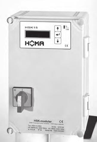 HSK Steuerungen in modularer Bauweise für Pumpen in Normal- oder Ex-Ausführung Direkt-, Stern-Dreieck- oder Soft-Start Einsatz HOMA HSK sind modulare Pumpensteuerungen für oder Pumpen, die speziell