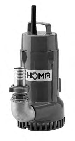 H9, H7 Mehrstufige Tauchmotorpumpen für Klar- und Schmutzwasser. Einsatz Tauchmotorpumpen der Typen H9 und H7 sind zweistufige Aggregate mit hohem Druckaufbau.