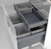 398,- Systematische und clevere Abfalltrennung hinter der Front: Cox -Systeme! Der meistgenutzte Platz für Abfallbehälter befindet sich im Unterschrank vielfach unter der Spüle.