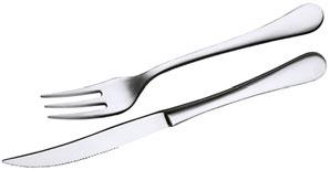 Length Set mit je 6 Messern (22 ) und 6 Gabeln (20 ) im weißen Karton: / Set of 6 knives (8¾") and 6 forks (8"), plain boxed: 3333/012 22 / 20 15, Zusätzliche einzelne Steakmesser: / Additional