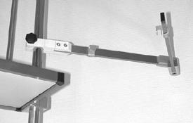 Universalmodule: Ausleger Ausleger für Tragrohre (Ø = 30mm) stufenlos höhenverstellbar und schwenkbar Ausleger-Gelenkarm mit zwei Geräteschienen aus Edelstahl, nach DIN EN ISO 19054 ausgestattet: