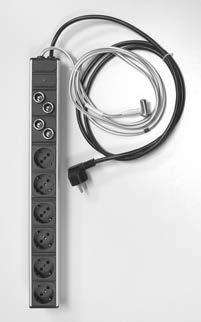 Universalmodule: Elektrotechnik Steckdosenleisten, Schutzkontaktsteckdosen um 45 gedreht inkl. flexiblem Kabel (Querschnitt = 6 mm²; Länge = 2.