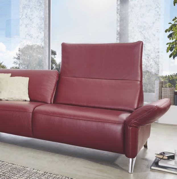 Sofa 2,5-Sitzer ca. 170 cm breit in Bezug echt Leder, 998,- ohne Hochstellrücken und Wurfkissen, inkl.