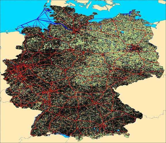 Einführung Straßen in Deutschland rund 650.